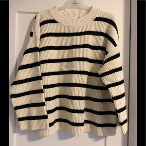 Zara oversized knit striped sweater